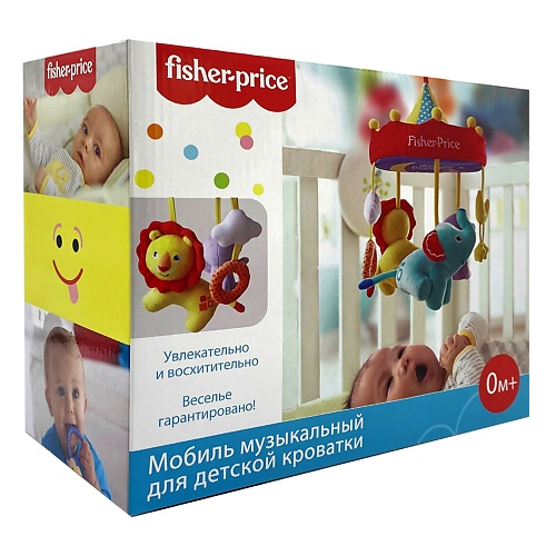 FISHER PRICE Мобиль для детской кроватки  0+ fisher price комфортер плюшевый жирафик 0