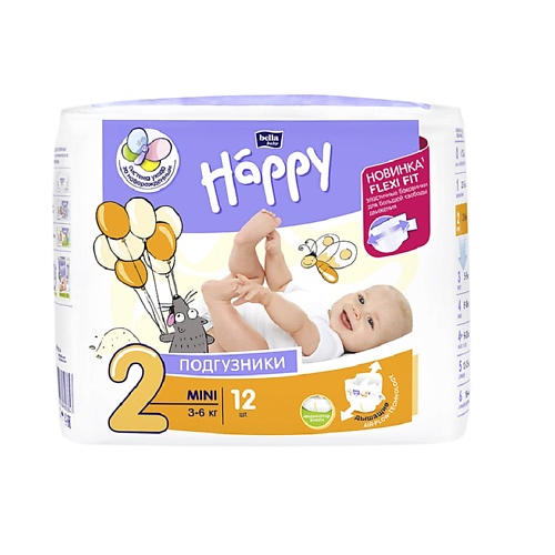 Подгузники BELLA BABY HAPPY  для детей Mini с эластичными боковинками 12