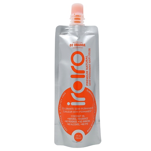 IROIRO Семи-перманентный краситель для волос 80 ORANGE Оранжевый чистый оранжевый orange