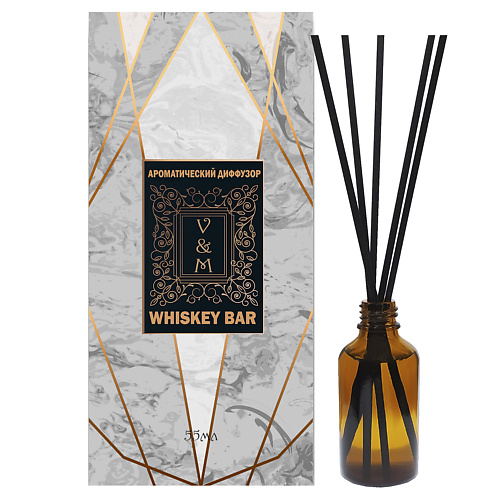 Аромадиффузор VAN&MUN Ароматический диффузор Whiskey bar с фибровыми палочками для дома