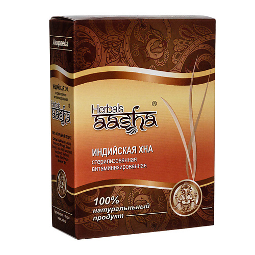 AASHA HERBALS Хна - стерилизованная витаминизированная aasha herbals защитный бальзам для губ с кокосовым нектаром и миндалем 10