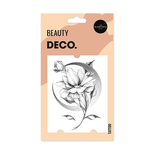 DECO. Татуировка для тела Ubeyko by Miami tattoos переводная Moon flower