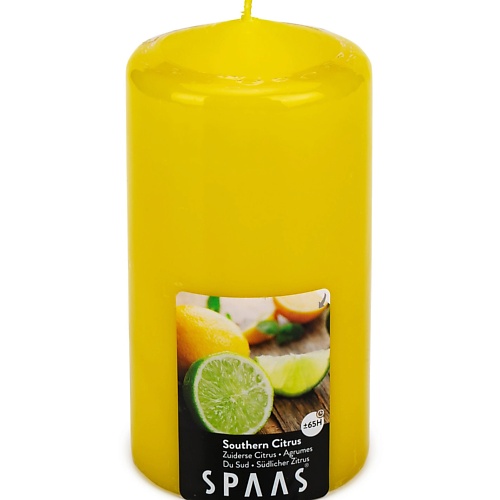 SPAAS Свеча-столбик ароматическая Южный цитрус 1 spaas свеча чайная ароматическая южный цитрус 1
