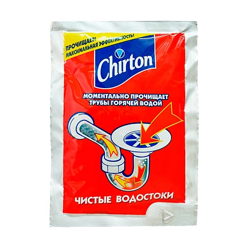 CHIRTON Порошок для прочистки труб горячей водой 80 chirton средство для прочистки труб в гранулах 600