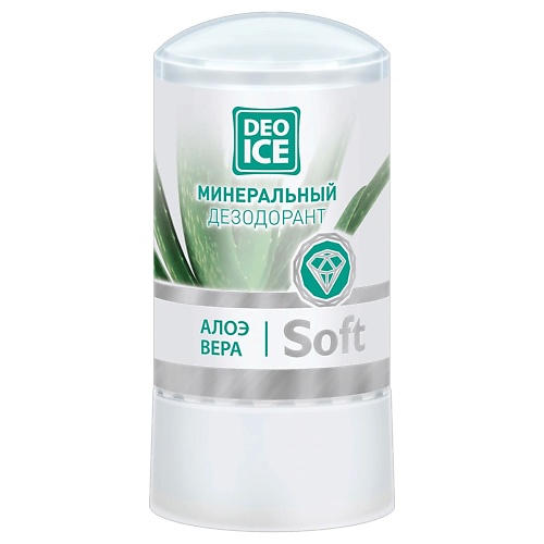 

DEOICE Минеральный дезодорант с экстрактом алоэ вера Soft 60.0, Минеральный дезодорант с экстрактом алоэ вера Soft