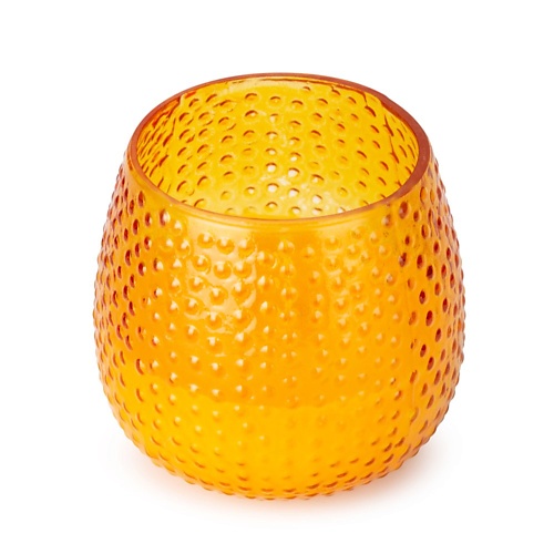 Свеча SPAAS Свеча в текстурном цветном стакане желтая свеча в стакане арома премиум дикая орхидея 9 11см 60ч spaas