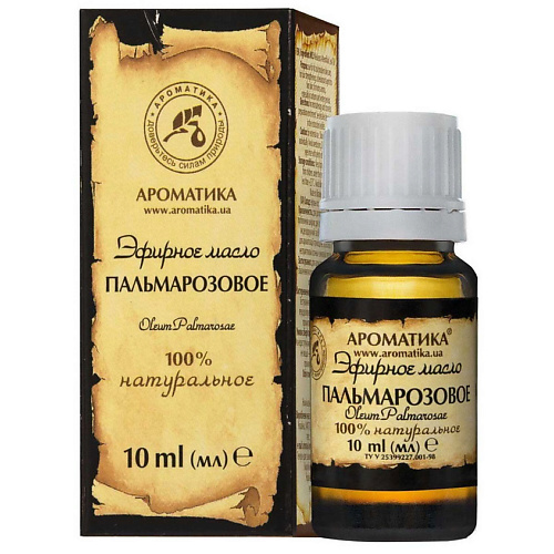 АРОМАТИКА Масло эфирное пальмарозовое 10 ароматика масло косметическое для шеи и груди 50