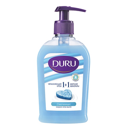 Мыло жидкое DURU Жидкое крем-мыло 1+1 Увлажняющий крем & Морские минералы жидкие мыла duru жидкое крем мыло hemp mint