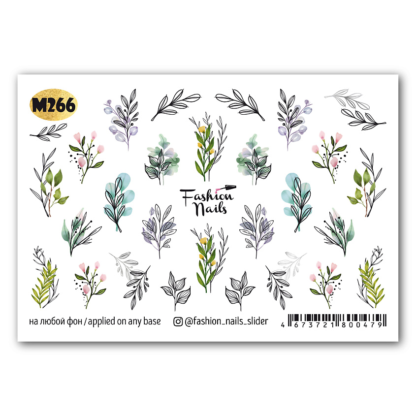 Изображение товара FASHION NAILS Слайдер дизайн для ногтей "Нежность", 1 шт.