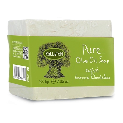 Средства для ванной и душа KALLISTON Мыло OLIVE OIL 100 % PURE натуральное оливковое РУЧНОЙ РАБОТЫ без отдушек 230
