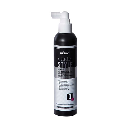 БЕЛИТА STUDIO STYLE Блеск-термозащита двухфазный для сухих, поврежденных и тусклых волос 250 блеск спрей бриллиантовый style brilliant gloss spray 27406 500 мл