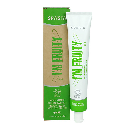 SPA*STA Натуральная зубная паста I'M FRUITY Sensitivity reduction & Tooth Decay Prevention Ecocert 75 5 star cosmetic травяная зубная паста с гвоздикой 25