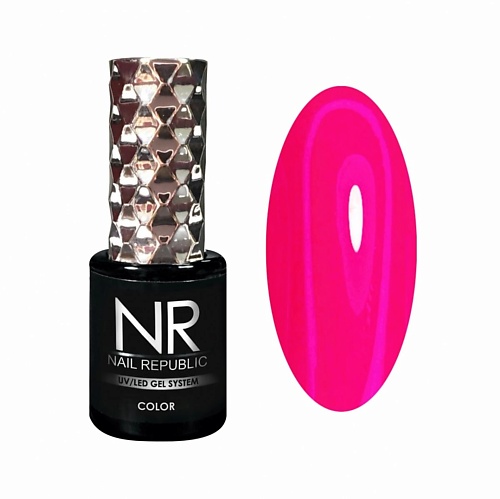 Гель-лак для ногтей NAIL REPUBLIC Гель-лак NR-156 , Темно-фиолетовый неон