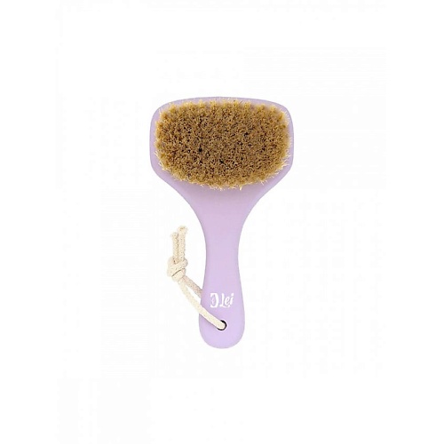 LEI Массажная щетка для сухого массажа , натуральная щетина, с покрытием, фиолетовая силиконовая массажная мочалка щетка для тела фиолетовая
