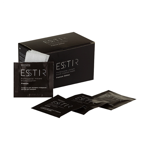 ESSTIR Салфетки для очищения кистей Premium 30 alisa bon средство для очищения макияжных кистей make up brush soap 40