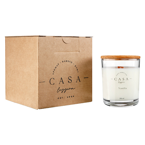 CASA LEGGERA Свеча в стекле Vanilla 150 ароматическая свеча vanilla blanc лен и драгоценное дерево