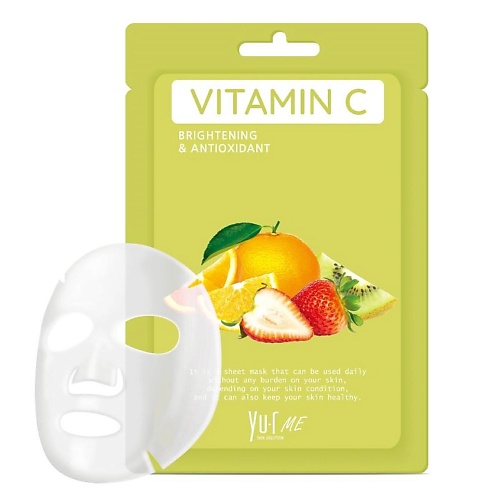 Маска для лица YU.R Тканевая маска для лица с витамином С ME Vitamin C Sheet Mask маска для лица oh k vitamin c watermelon sheet mask маска увлажняющая для улучшения цвета лица витамин c и арбуз