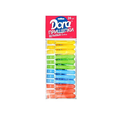 DORA Прищепки пластиковые особопрочные 24 dora набор салфеток из вискозы 10