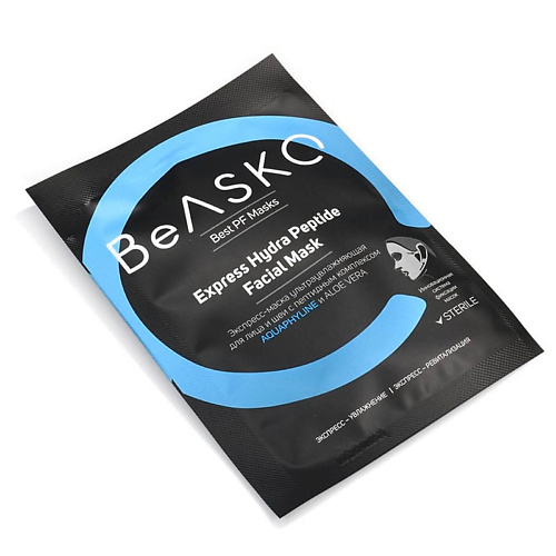 BEASKO SKIN Экспресс-маска ультраувлажняющая для лица и шеи с комплексом AQUAPHYLINE и ALOE VERA 25
