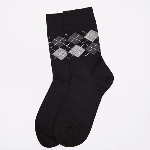 WOOL&COTTON Носки детские интарсия Черные Merino носки для мужчин махровые брестские active 2420 черные р 29 рисунок 14с2420