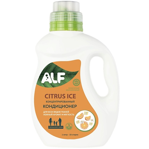 Средства для стирки ALF Гипоаллергенный высококонцентрированный кондиционер для белья Citrus ice ЭКО БИО 1000