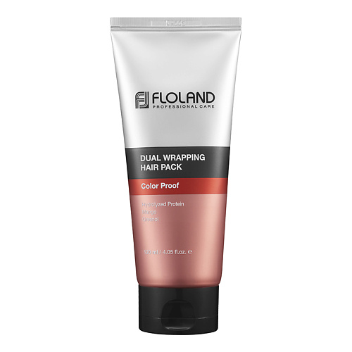 FLOLAND Восстанавливающая маска с протеинами для окрашенных волос Dual Wrapping HairPack Color Proof