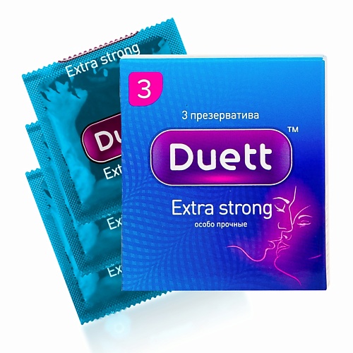 DUETT Презервативы Extra Strong особо прочные 3 duett презервативы extra strong особо прочные 3