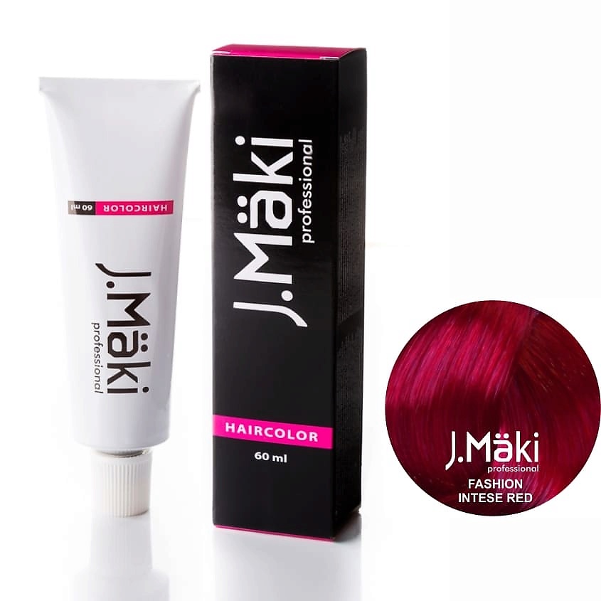 

J.MÄKI PROFESSIONAL Краситель для волос Fashion Intense Red/Красный