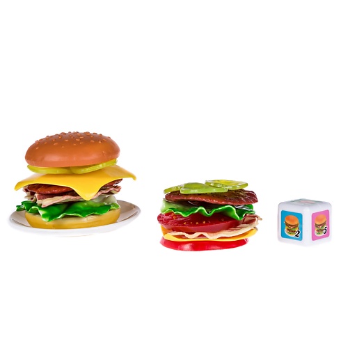 Мягкая игрушка 1TOY Игра настольная Мегабургер цена и фото