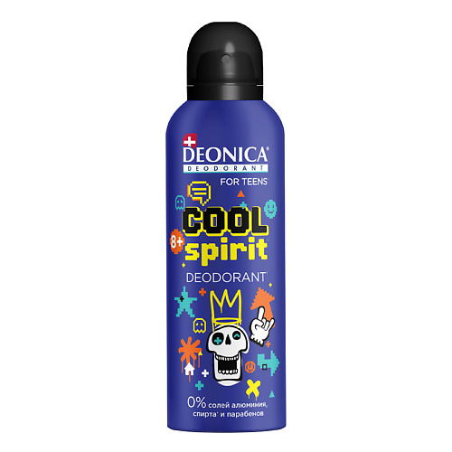 Дезодоранты DEONICA Спрей дезодорант детский Cool Spirit защищает от запахов до 24 часов 125
