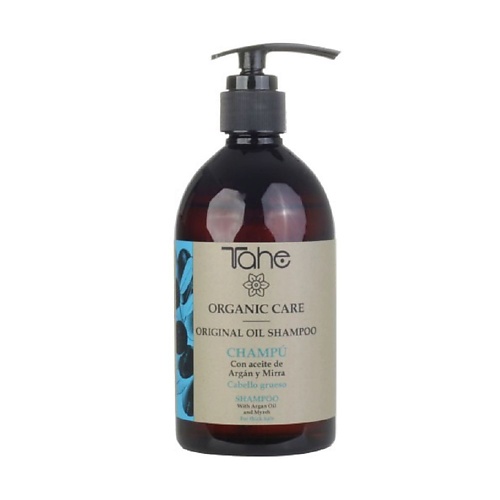 фото Tahe шампунь для густых и сухих волос organic care original oil shampoo