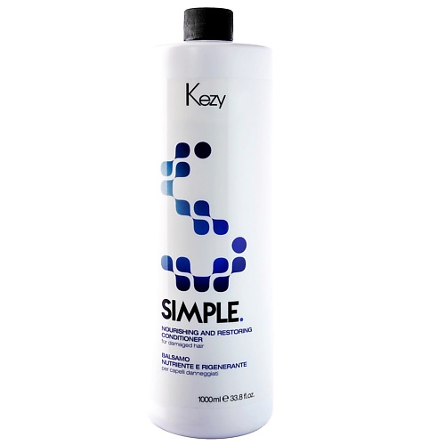 kezy шампунь simple moisturizing 1000 мл Бальзам для волос KEZY Бальзам питательный восстанавливающий для поврежденных волос, SIMPLE