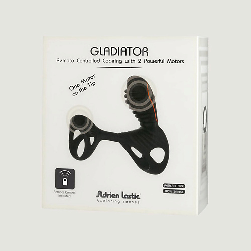 Секс-игрушки ADRIEN LASTIC Gladiator + LRS эрекционная насадка кольцо с пультом управления