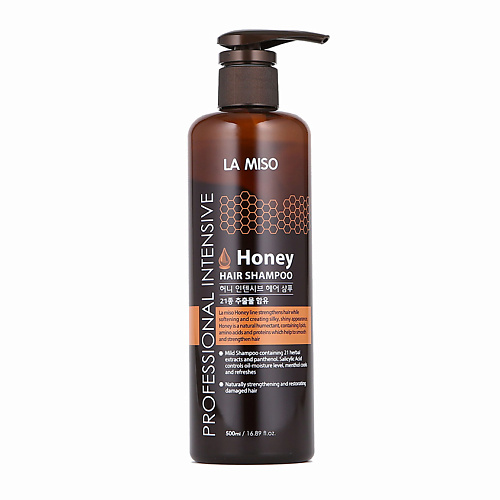 Спрей для ухода за волосами LA MISO Шампунь для волос Professional Intensive Honey цена и фото