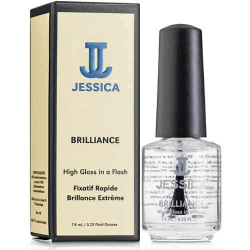 Верхнее покрытие для ногтей JESSICA Быстросохнущее покрытие с блеском Brilliance