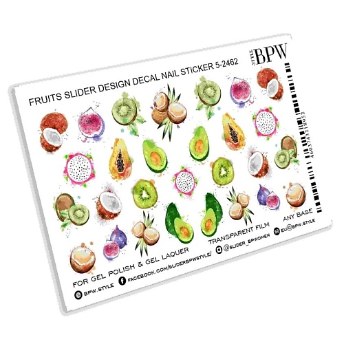 Слайдеры BPW.STYLE Слайдер-дизайн Акварельные фрукты цена и фото