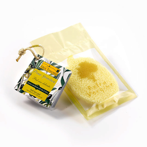 Спонж для лица IDEA TOSCANA Косметическая губка для лица с оливковым маслом