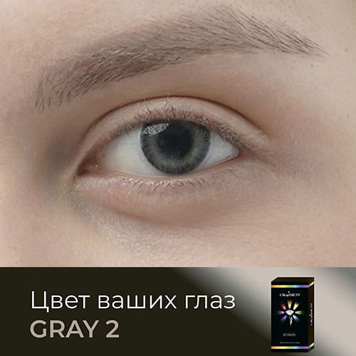 OKVISION Цветные контактные линзы OKVision Fusion color Gray 2 на 3 месяца