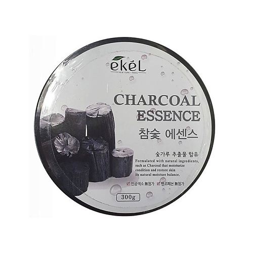 EKEL Гель для лица и тела с экстрактом Древесного угля увлажняющий Essence Gel Charcoal 300