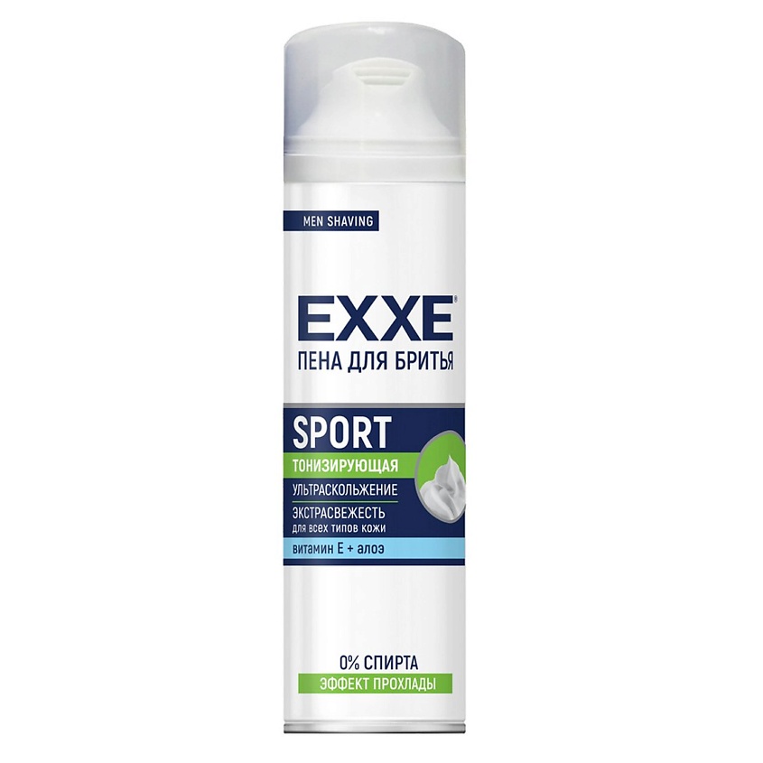 EXXE Пена для бритья Sport тонизирующая с алоэ и витамином Е