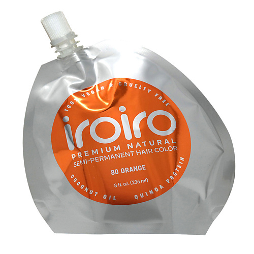 фото Iroiro семи-перманентный краситель для волос 80 orange оранжевый