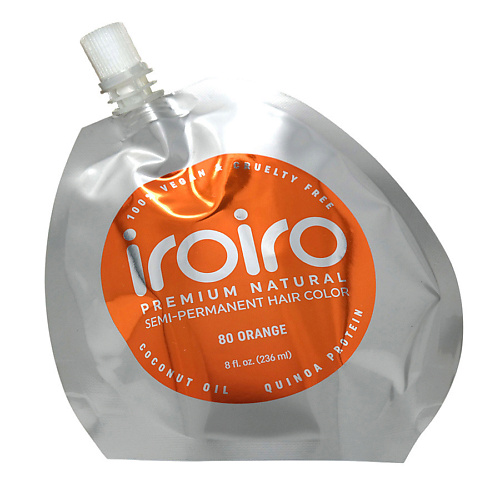 

IROIRO Семи-перманентный краситель для волос 80 ORANGE Оранжевый, Семи-перманентный краситель для волос 80 ORANGE Оранжевый