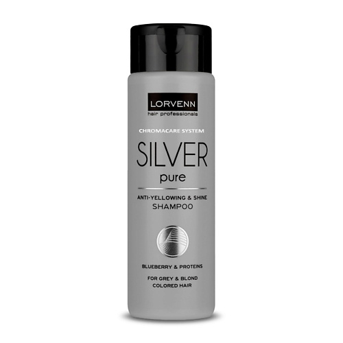 Шампунь для волос LORVENN HAIR PROFESSIONALS Шампунь SILVER PURE для блондированных волос маска для волос lorvenn silver pure 100 мл