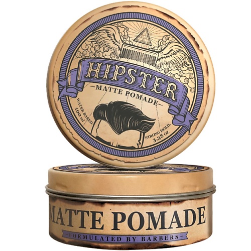 HIPSTER Matte Pomade Помада для укладки волос с сильной фиксацией и матовым эффектом 100 hipster matte paste паста для укладки волос со средней фиксацией и матовым эффектом 100