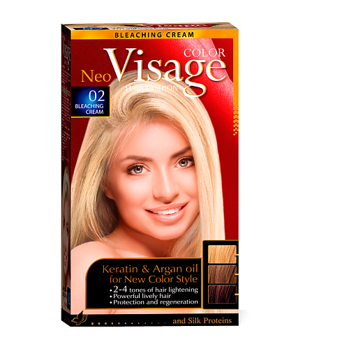 цена Осветлитель для волос VISAGE COLOR HAIR FASHION Осветляющий крем для волос Bleaching cream 02
