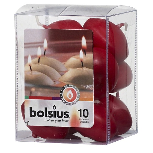 цена Набор ароматических свечей BOLSIUS Свечи плавающие Classic темно-красные