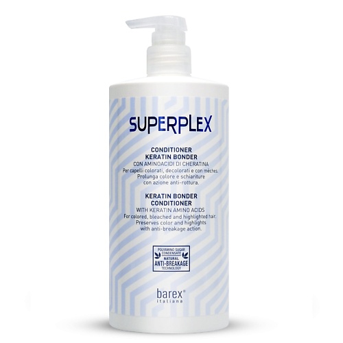Бальзам для волос BAREX Бальзам кератин бондер Conditioner keratin bonder, SUPERPLEX keratin aid добавка в кератин для нейтрализации запаха и дыма
