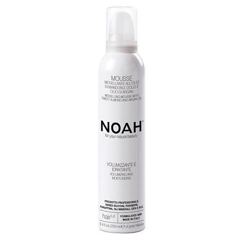 NOAH FOR YOUR NATURAL BEAUTY Мусс для волос моделирующий с миндальным маслом noah for your natural beauty масло для волос с хлопком