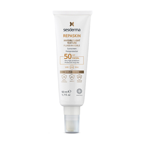 SESDERMA Средство солнцезащитное SPF 50 REPASKIN INVISIBLE LIGHT TEXTURE солнцезащитное средство sesderma repaskin sunscreen gel cream spf50 50 мл