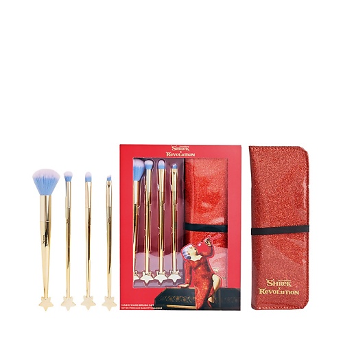 I HEART REVOLUTION Набор косметических кистей и чехол SHREK Magic Wand Brush Set